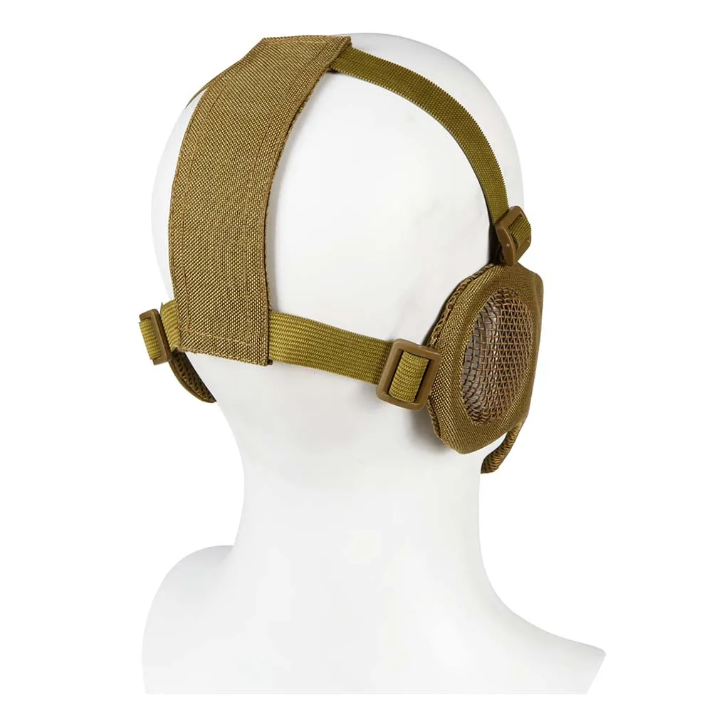 Маска на нижнюю часть лица и уши WOSPORT Tactical Glory Mask, ткань/сетка (Тан)