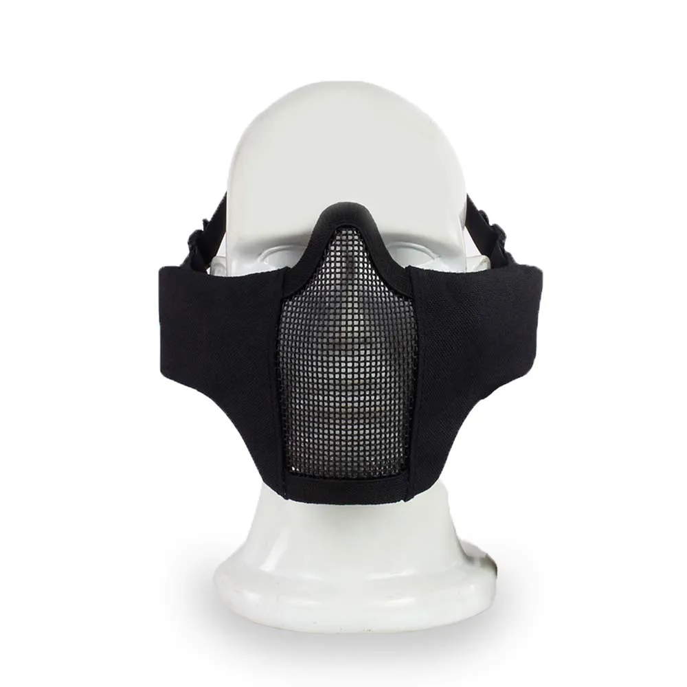 Маска на нижнюю часть лица WOSPORT Steel Mesh Mask, ткань/сетка (Черный)
