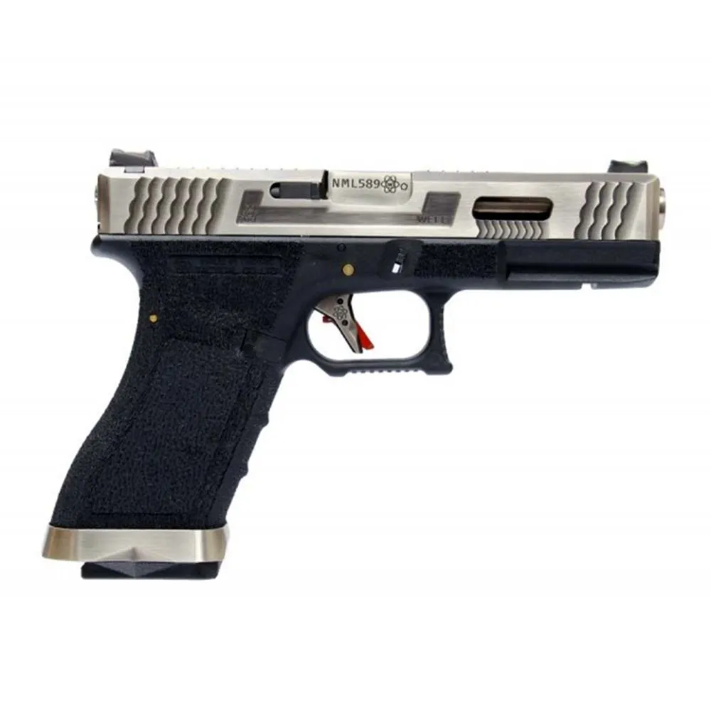 Пистолет газовый WE Glock 17 G-Force хром