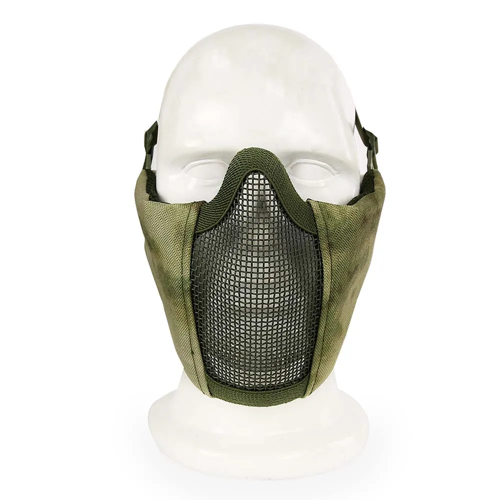 Маска на нижнюю часть лица WOSPORT Steel Mesh Mask, ткань/сетка (Мох)
