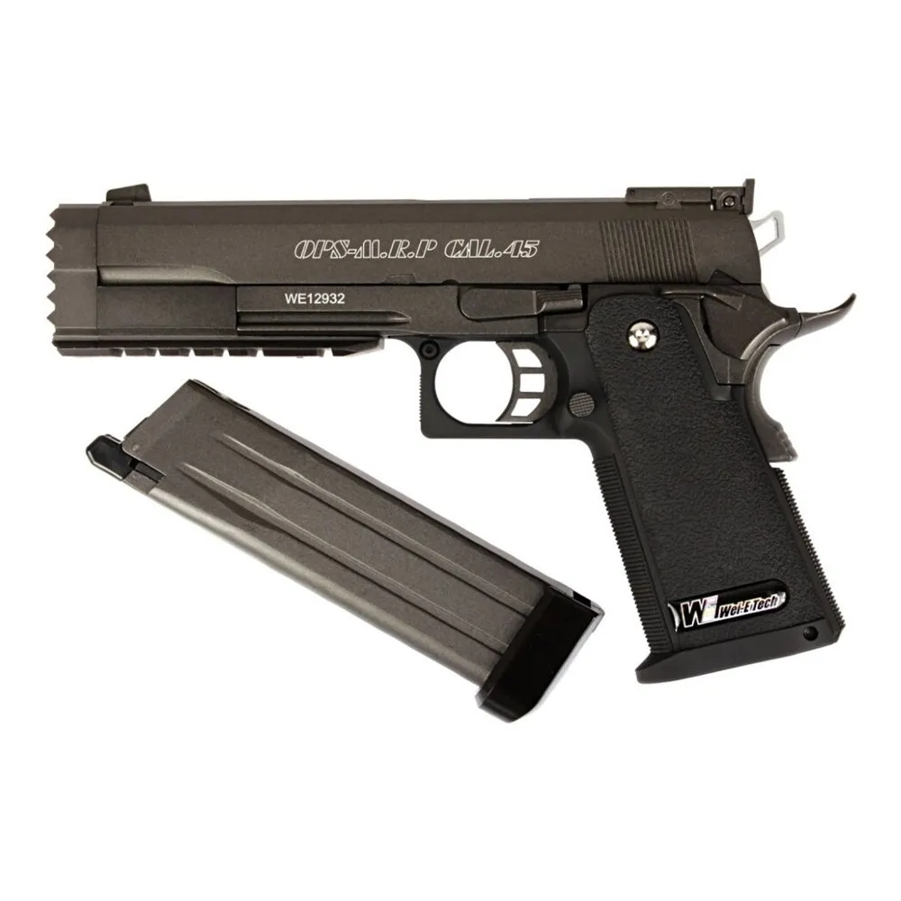 Пистолет газовый WE Colt M1911 Hi-Capa 5.2, длинная рамка