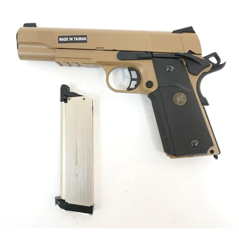 Пистолет газовый KJWorks MEU, тан