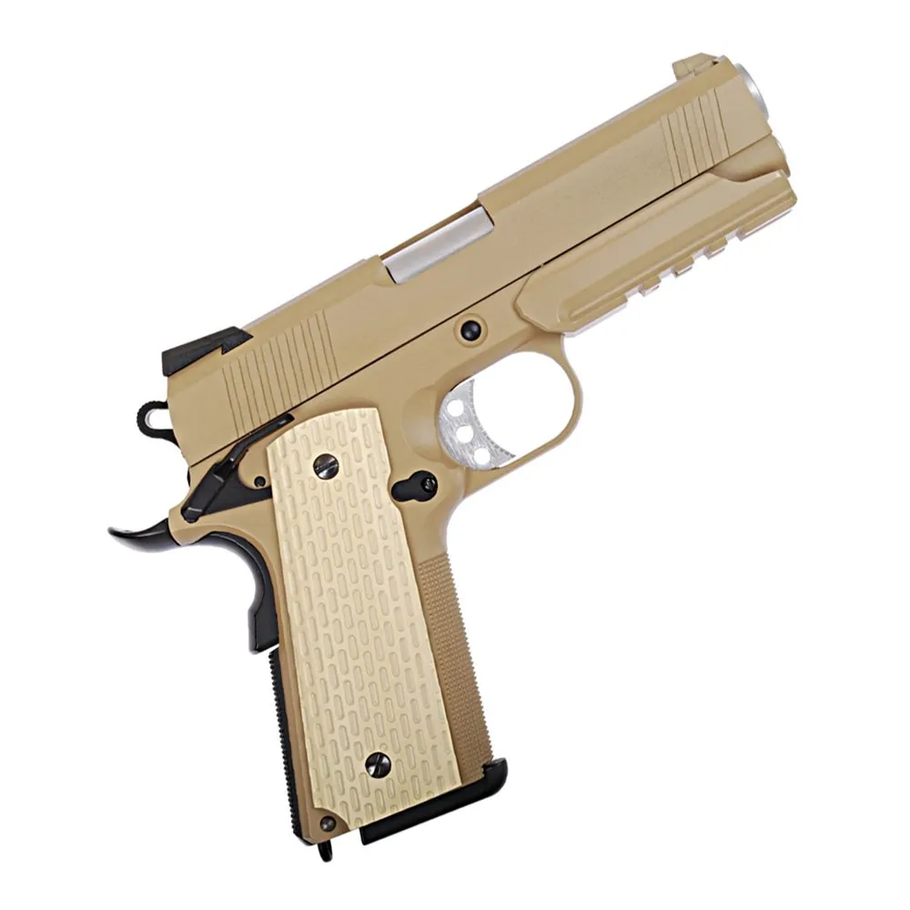 Пистолет газовый WE Colt 1911А1 Desert Warrior 4.3, тан