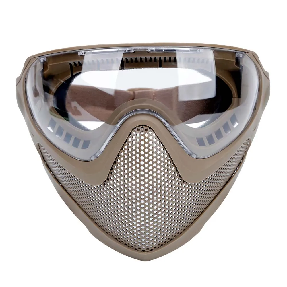 Маска защитная полнолицевая WOSPORT Pilot стальная сетка