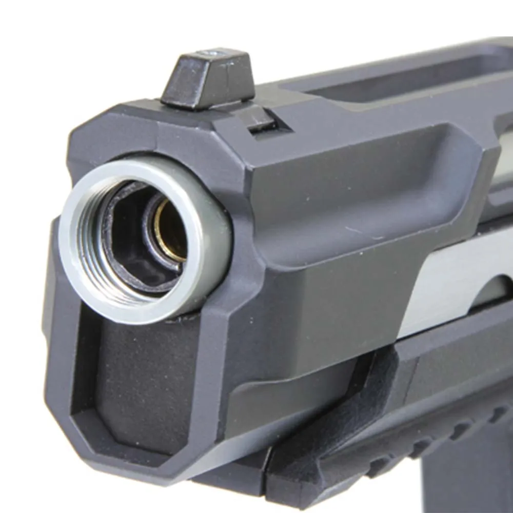 Пистолет газовый G&G Piranha Mk I черный/серебро