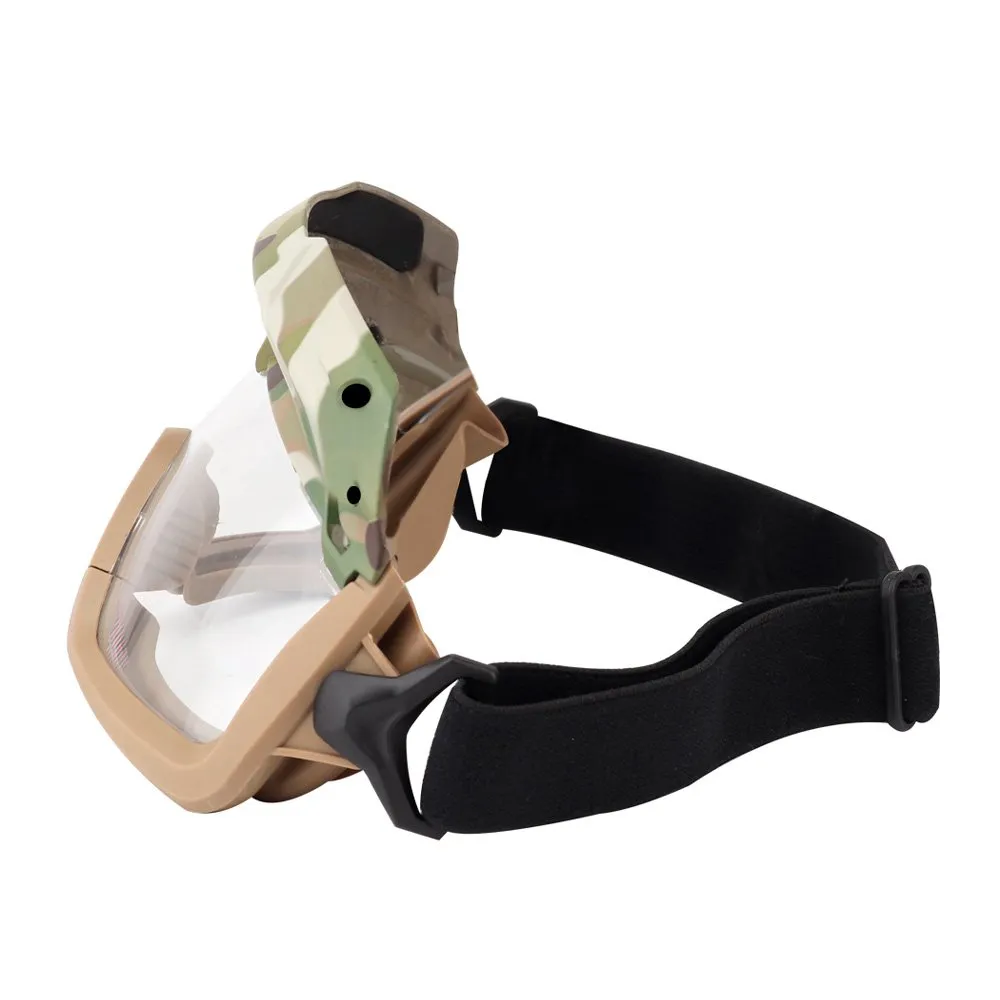 Очки тактические WOSPORT Tactical Multidimensional Split Goggle, прозрачные с креплением на шлем (Multicam)