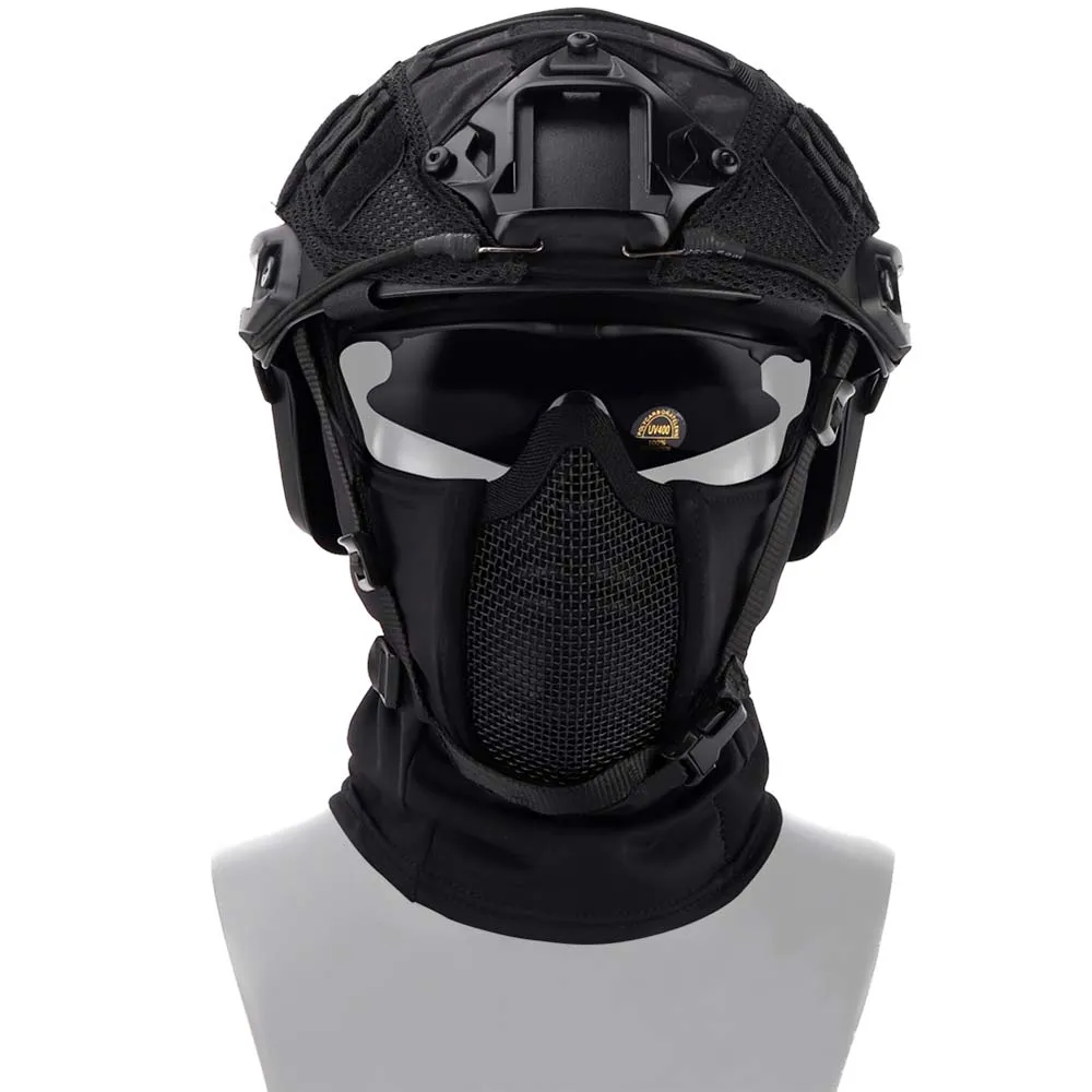 Балаклава с сетчатой маской WOSPORT Shadow Fighter (Черный)
