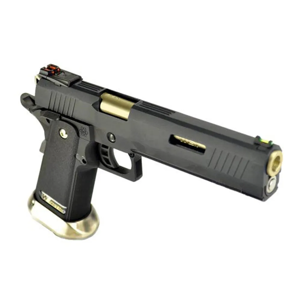 Пистолет газовый WE Hi-Capa 6.0, черный/золото