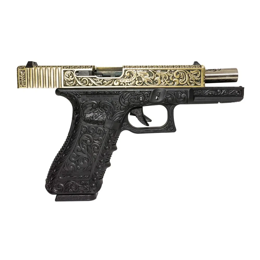 Пистолет газовый WE Glock 17 Gen.3, бронзовый