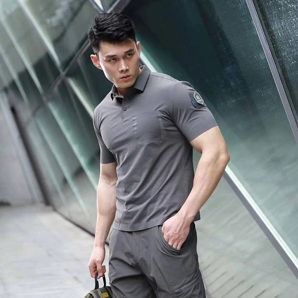 Поло EmersonGear Blue Label Pegasus Leisure Tactical (Серый, S)
