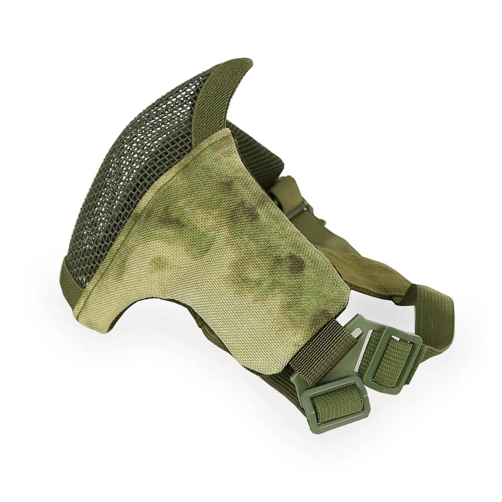 Маска на нижнюю часть лица WOSPORT Steel Mesh Mask, ткань/сетка (Мох)