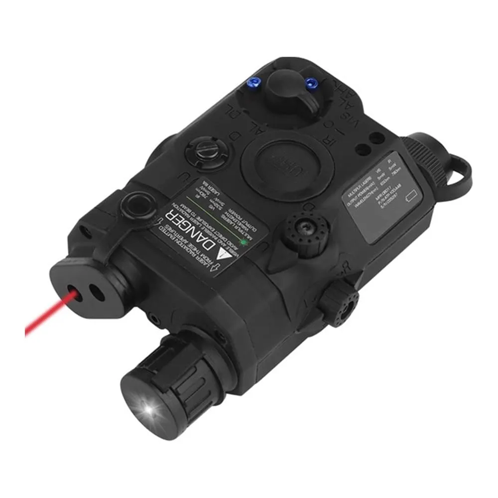 Комплекс тактический WOSPORT PEQ-15B фонарь, красный ЛЦУ, ИК-режим, черный