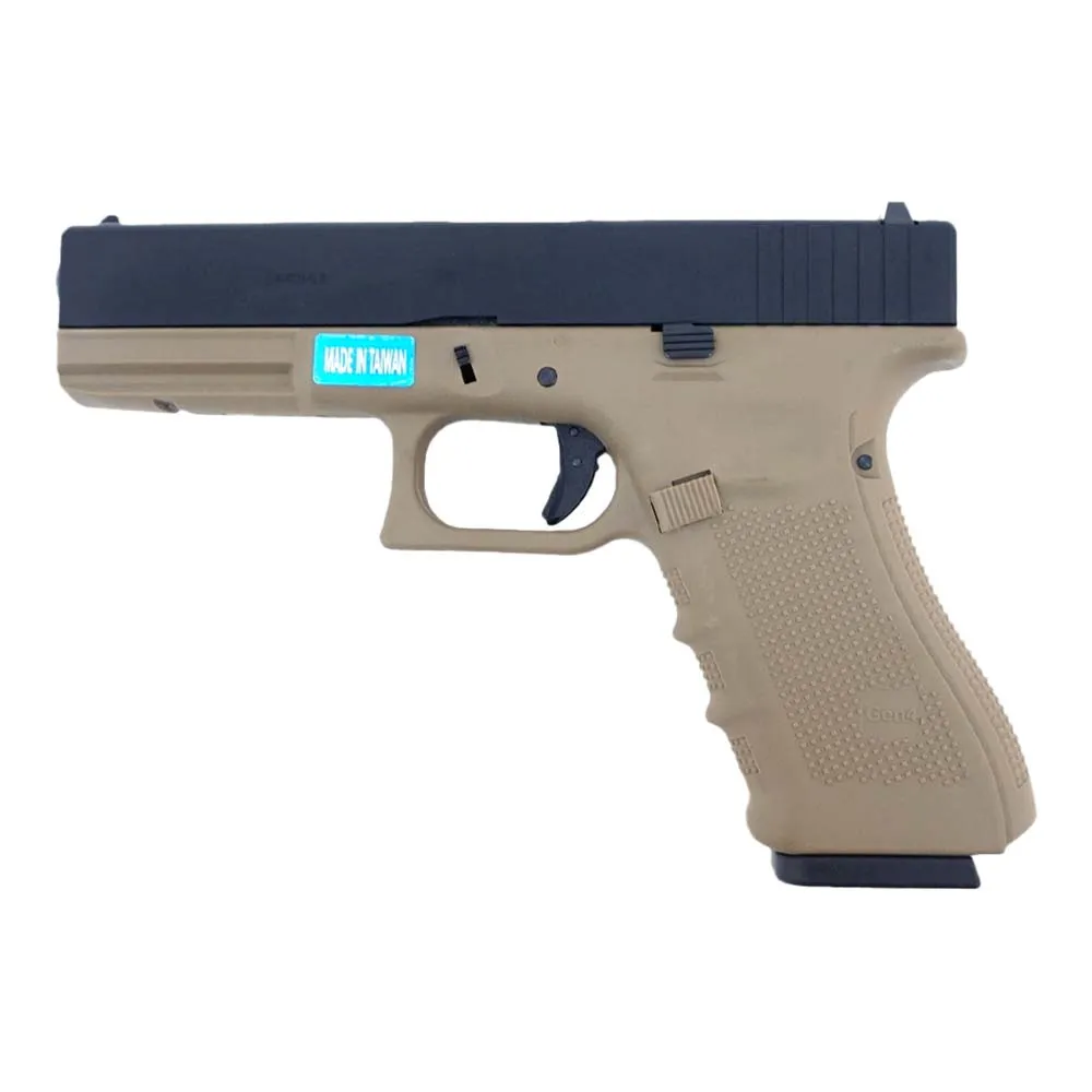 Пистолет газовый WE Glock 17 Gen.4, тан