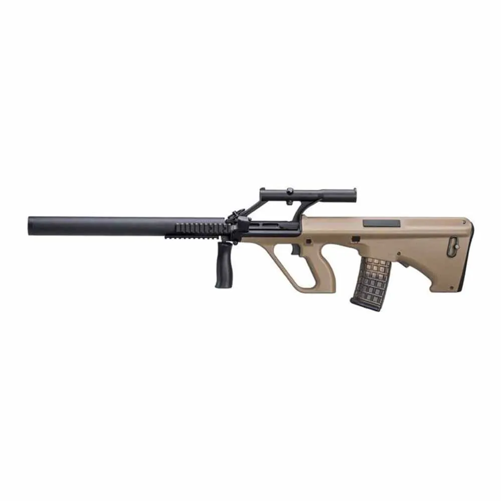Штурмовая винтовка Snow Wolf AUG A1 с глушителем, тан