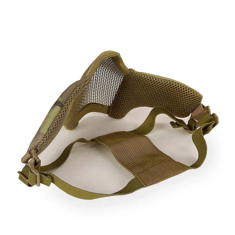 Маска на нижнюю часть лица WOSPORT Steel Mesh Mask, ткань/сетка (Multicam)