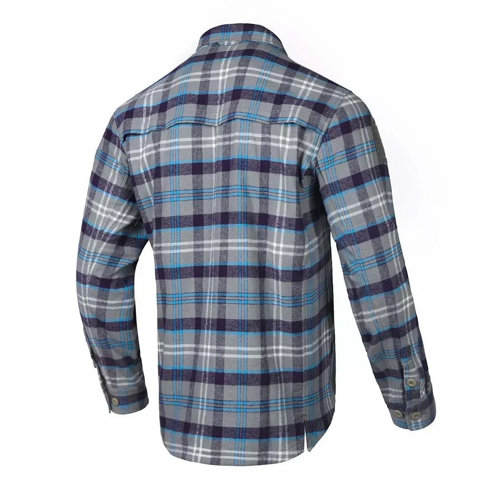 Рубашка EmersonGear Blue Label Longicorn Flannel  (Blue Gray Grid, 2XL)