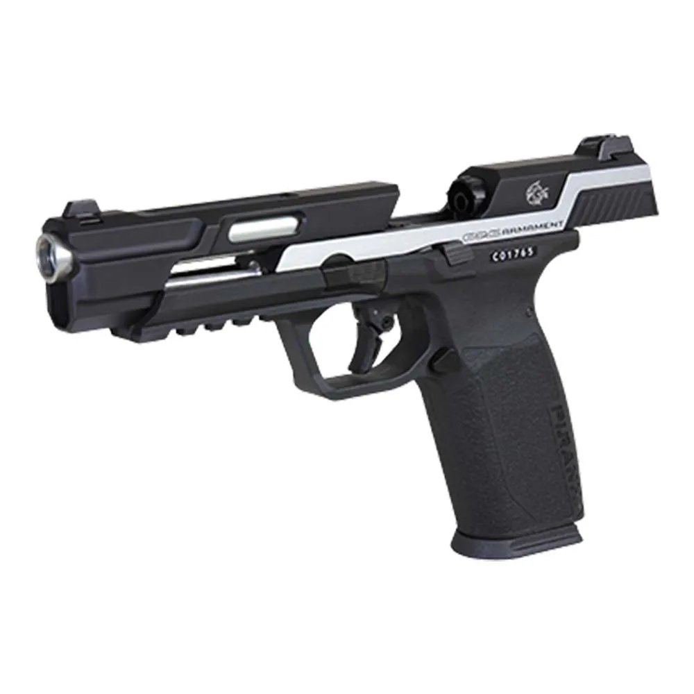 Пистолет газовый G&G Piranha Mk I черный/серебро