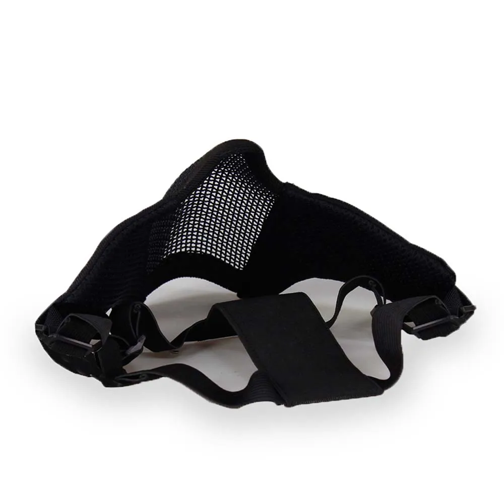 Маска на нижнюю часть лица WOSPORT Steel Mesh Mask, ткань/сетка (Черный)
