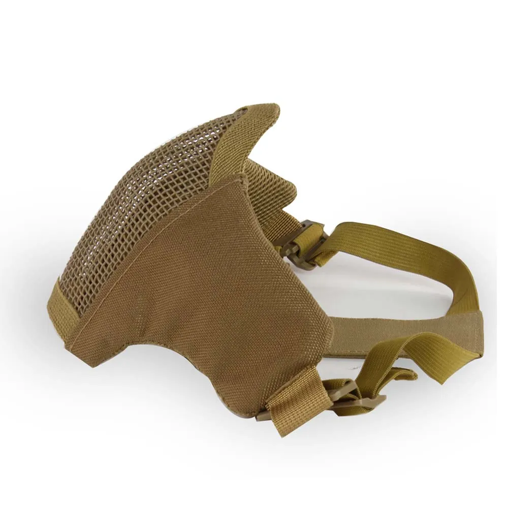 Маска на нижнюю часть лица WOSPORT Steel Mesh Mask, ткань/сетка (Тан)