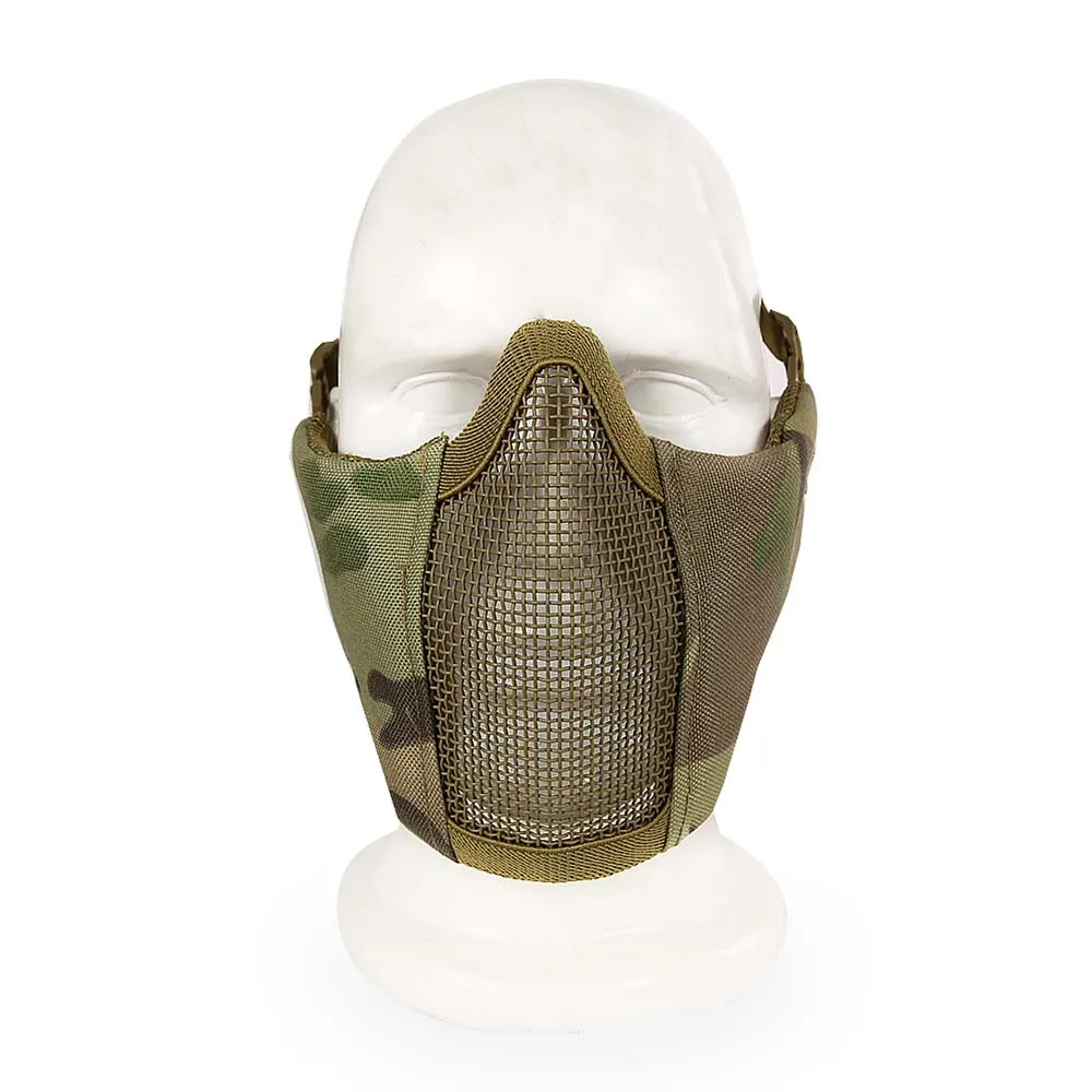 Маска на нижнюю часть лица WOSPORT Steel Mesh Mask, ткань/сетка (Multicam)