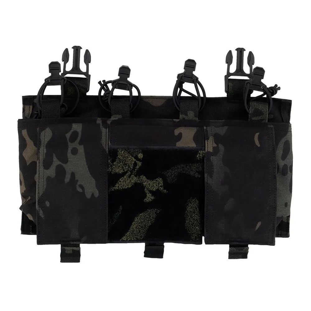 Панель с подсумком WOSPORT 5.56 Quadruple Mag Plate, чёрный мультикам