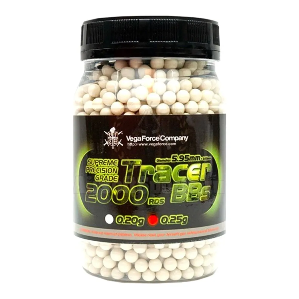 Шары трассерные VegaForceCompany 0.25, зелёный, 2000 шт