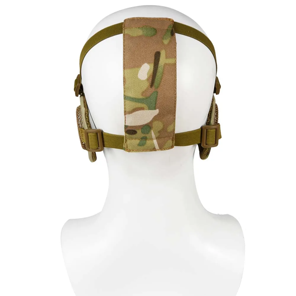 Маска на нижнюю часть лица и уши WOSPORT Tactical Glory Mask, ткань/сетка (Multicam)