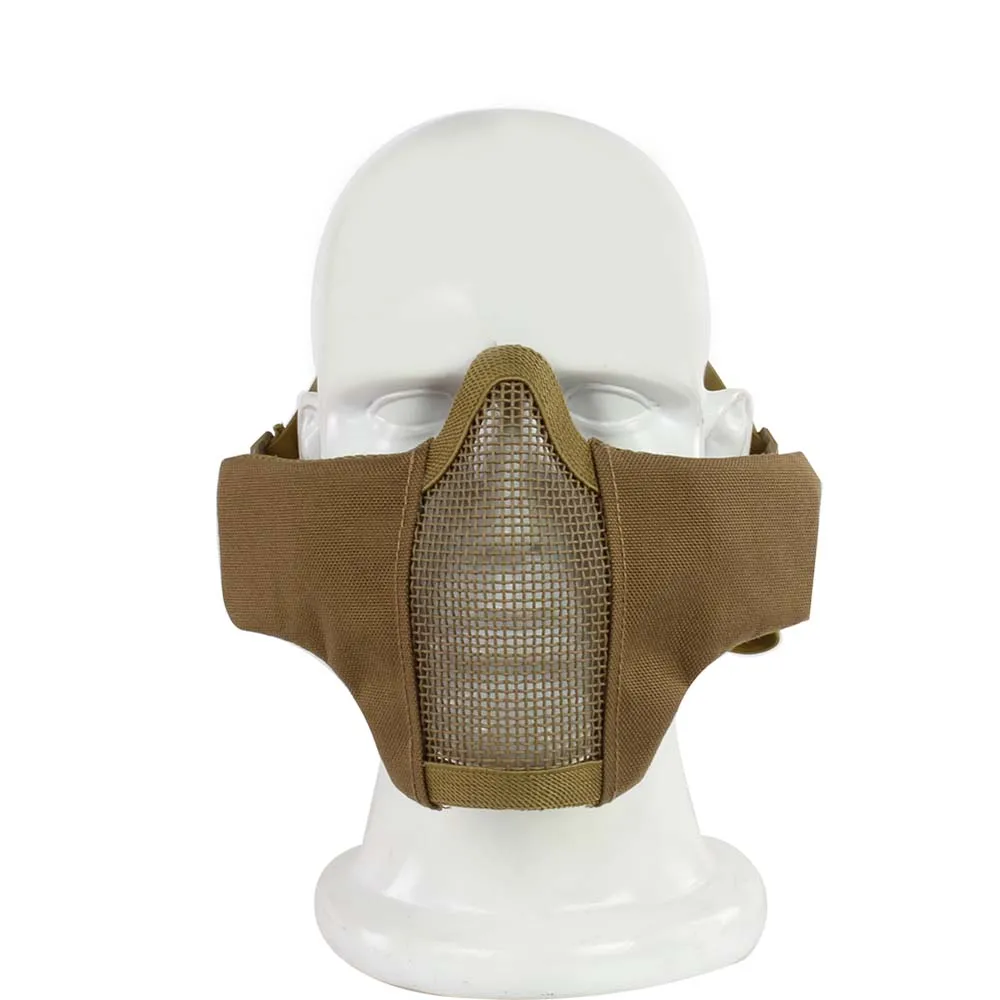 Маска на нижнюю часть лица WOSPORT Steel Mesh Mask, ткань/сетка (Тан)
