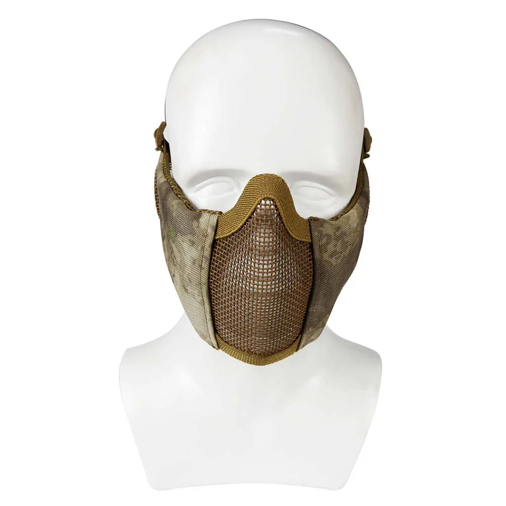 Маска на нижнюю часть лица и уши WOSPORT Tactical Glory Mask, ткань/сетка (Мох)