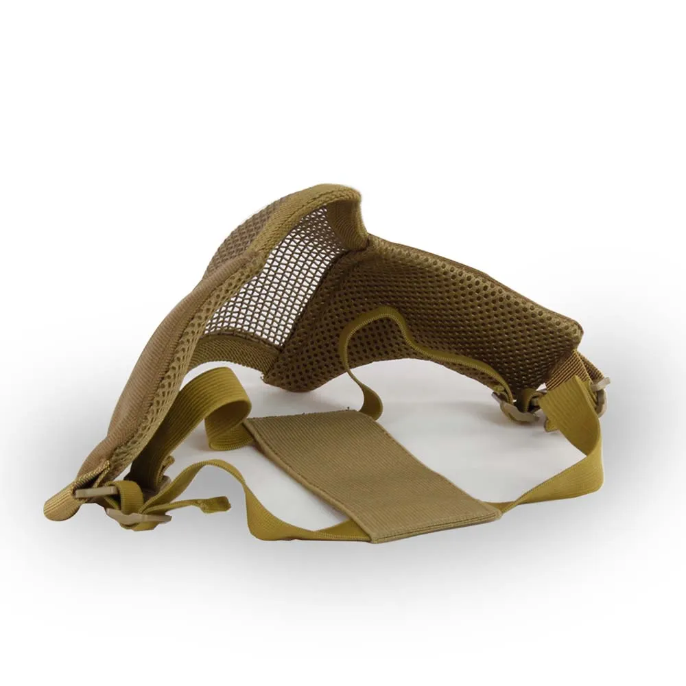 Маска на нижнюю часть лица WOSPORT Steel Mesh Mask, ткань/сетка (Тан)