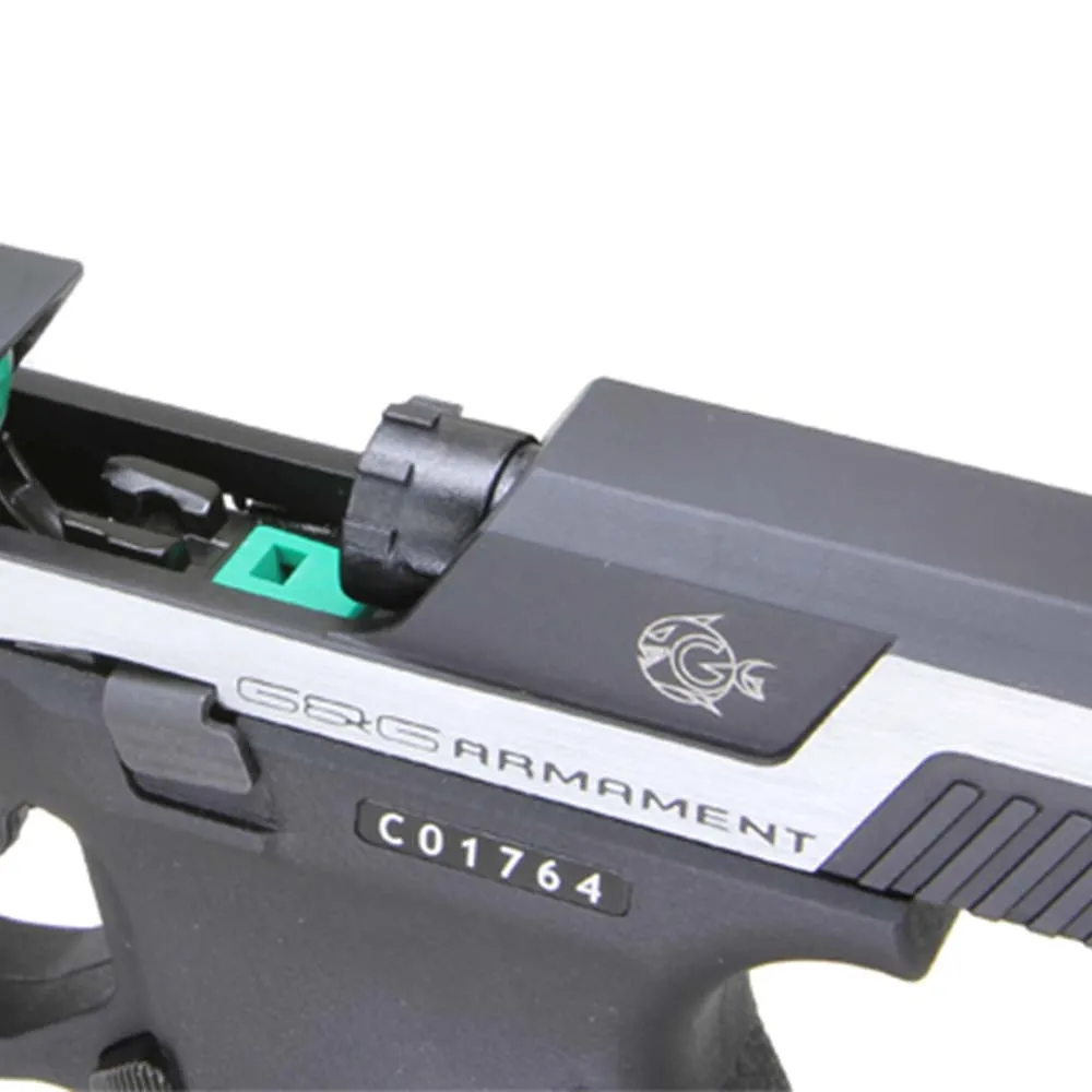 Пистолет газовый G&G Piranha Mk I черный/серебро