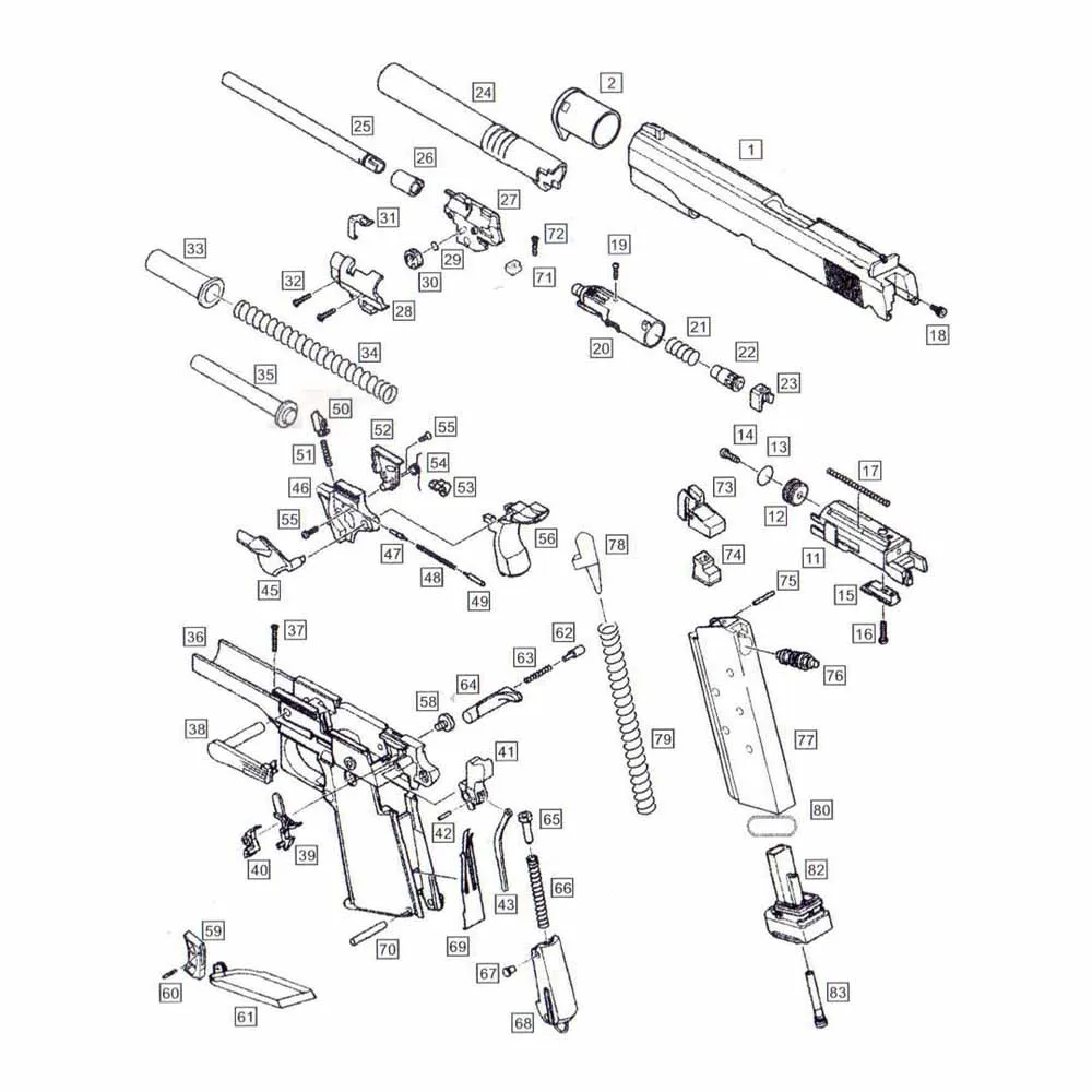 WE 1911 нозл всборе №19-23