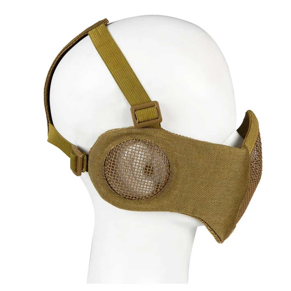 Маска на нижнюю часть лица и уши WOSPORT Tactical Glory Mask, ткань/сетка (Тан)