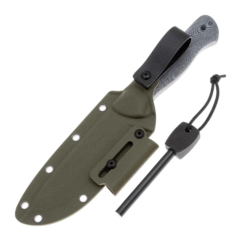 Нож N.C.Custom Forester AUS-10 SW, Micarta, Kydex, олива