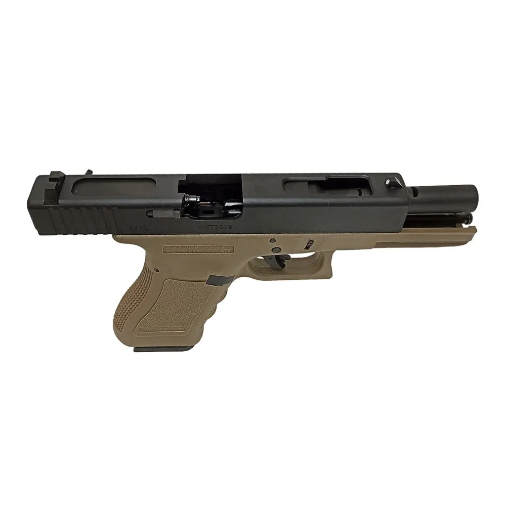 Пистолет газовый WE Glock 18C Gen.3, авто, тан