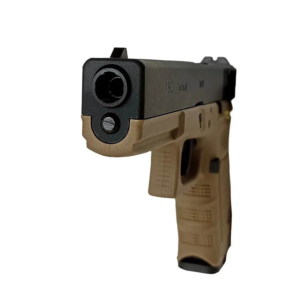 Пистолет газовый WE Glock 18C Gen.3, авто, тан