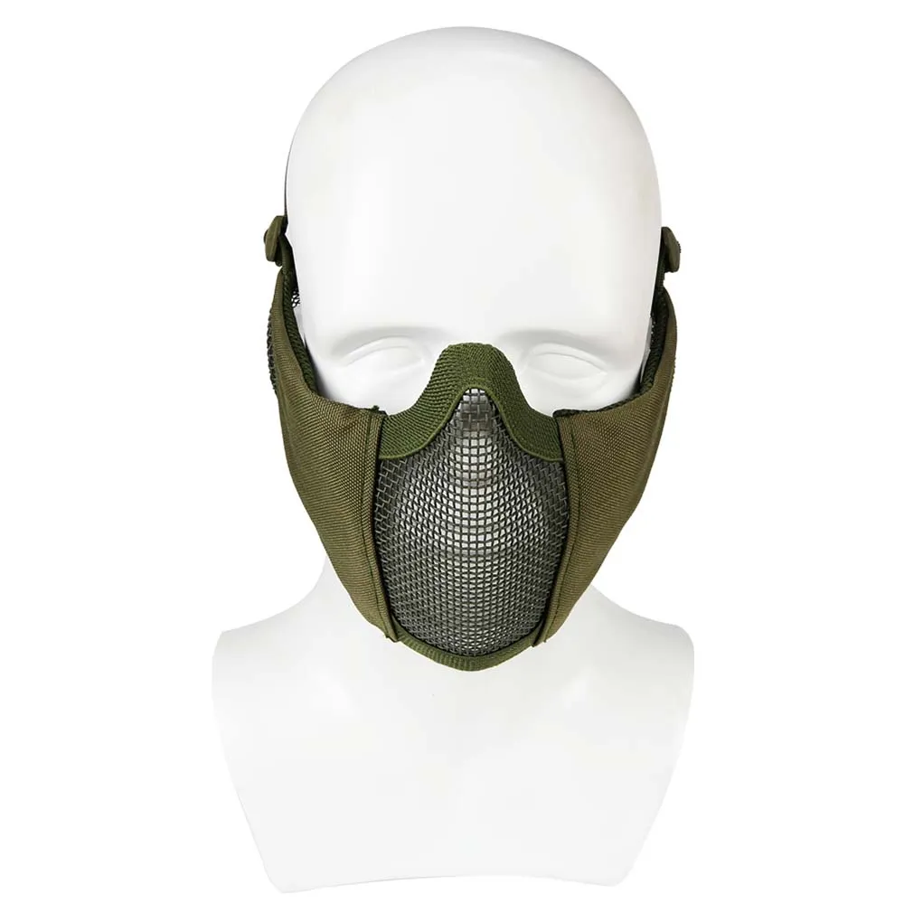 Маска на нижнюю часть лица и уши WOSPORT Tactical Glory Mask, ткань/сетка (Олива)
