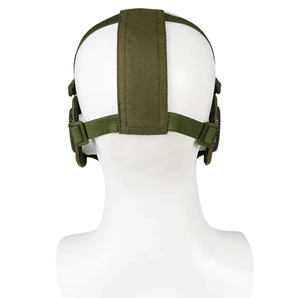 Маска на нижнюю часть лица и уши WOSPORT Tactical Glory Mask, ткань/сетка (Олива)
