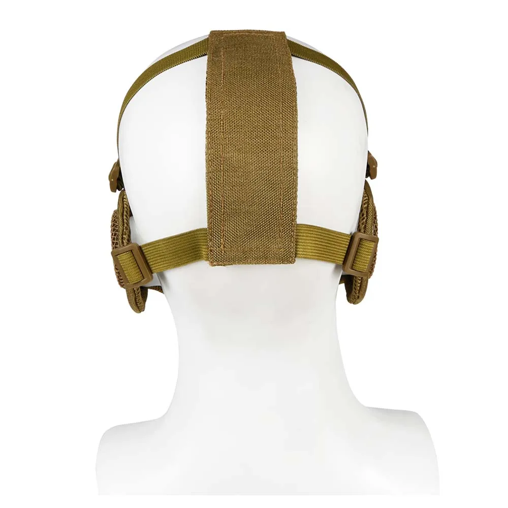 Маска на нижнюю часть лица и уши WOSPORT Tactical Glory Mask, ткань/сетка (Тан)