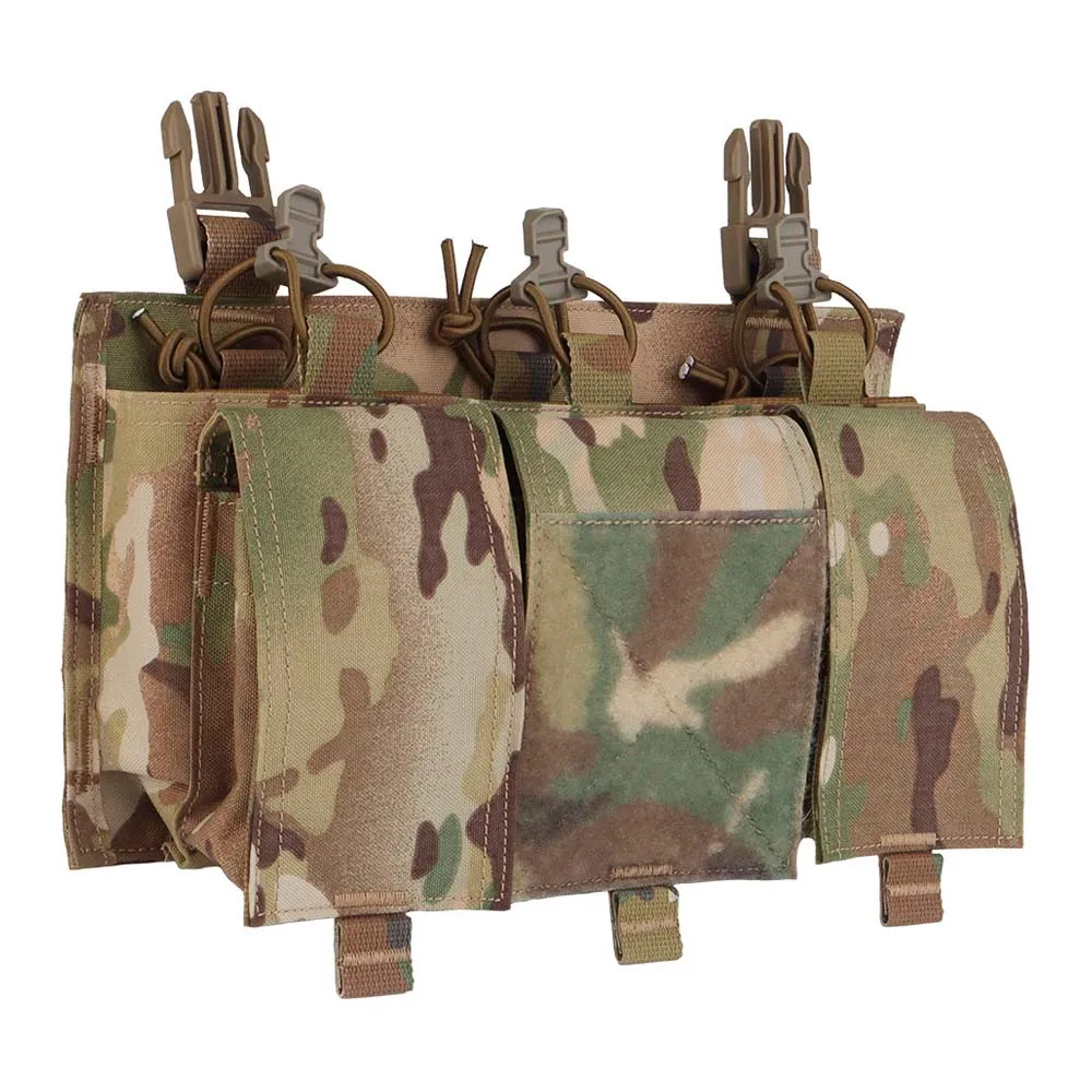 Панель с подсумком WOSPORT 7.62 Triple Mag Plate, мультикам
