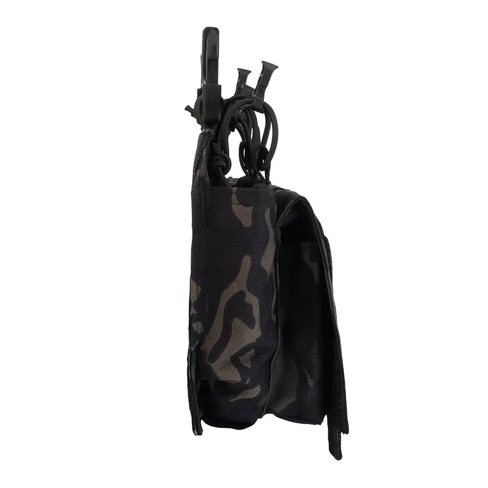 Панель с подсумком WOSPORT 5.56 Quadruple Mag Plate, чёрный мультикам