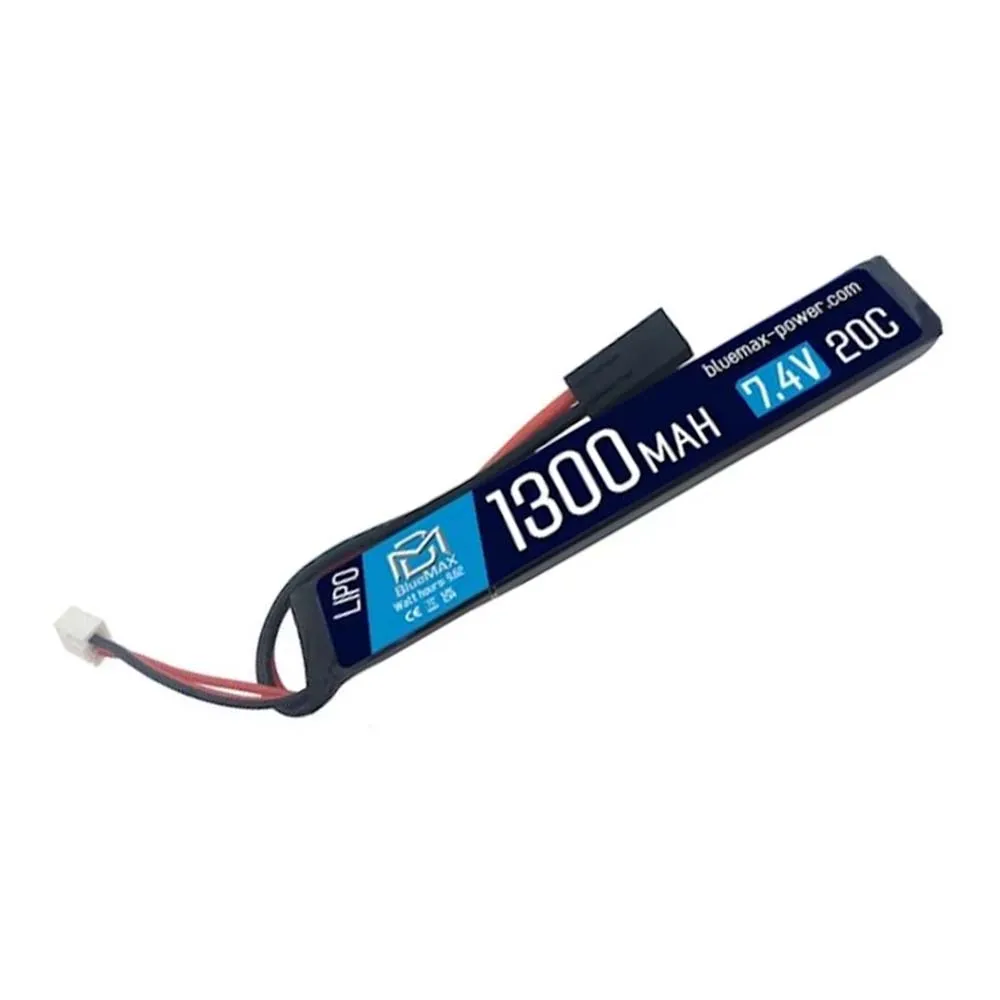 Аккумулятор 7.4В 1300мАч мини-тип LiPo BlueMAX 20С Т-разъем / 128*21*14