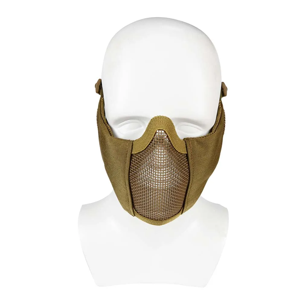 Маска на нижнюю часть лица и уши WOSPORT Tactical Glory Mask, ткань/сетка (Тан)