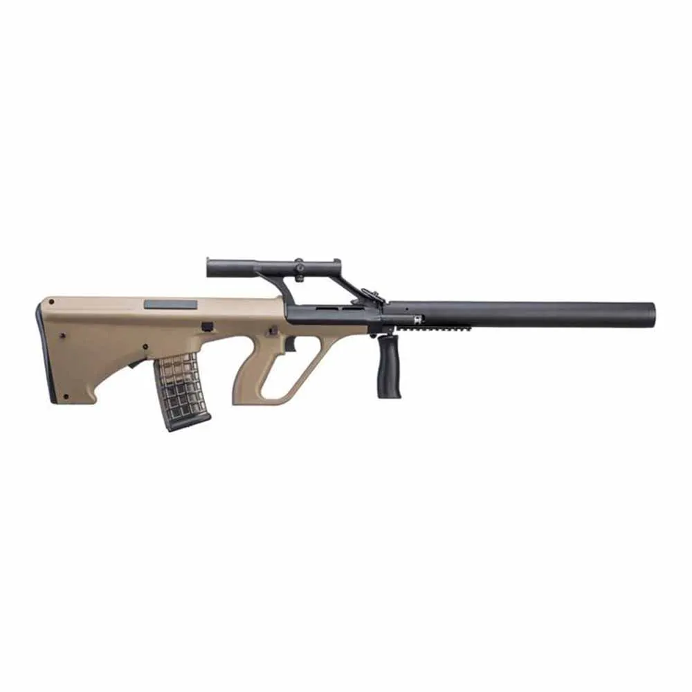 Штурмовая винтовка Snow Wolf AUG A1 с глушителем, тан