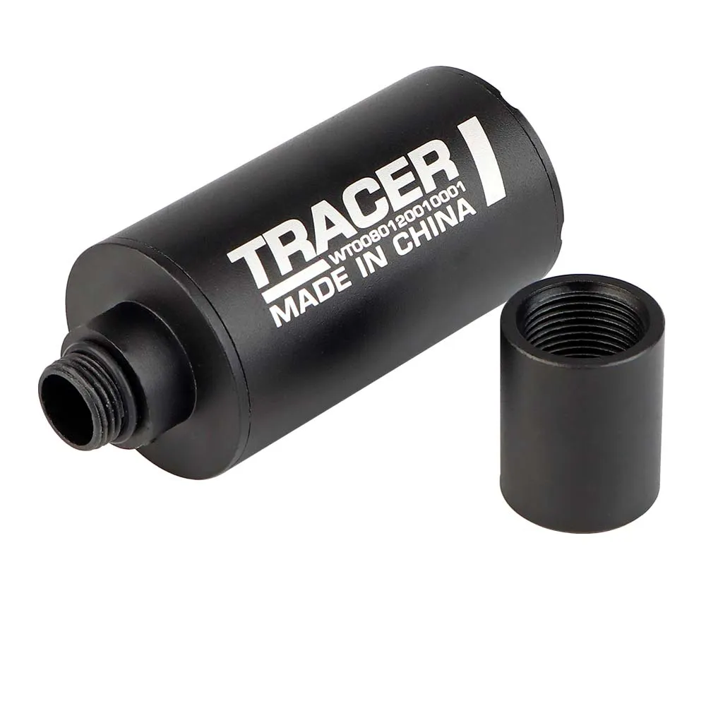 Трассерная насадка-глушитель WOSPORT Airsoft Auto Tracer (85 мм), черный