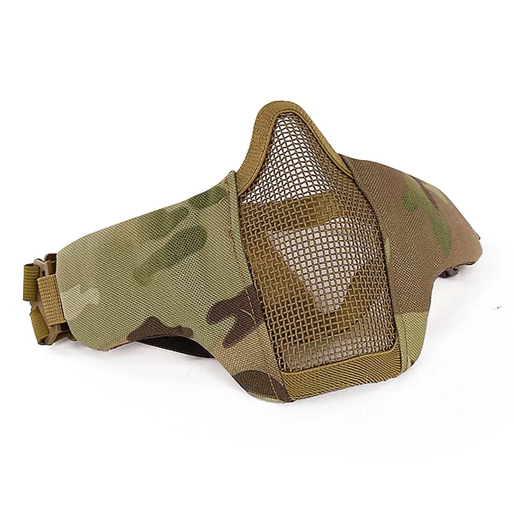 Маска на нижнюю часть лица WOSPORT Steel Mesh Mask, ткань/сетка (Multicam)