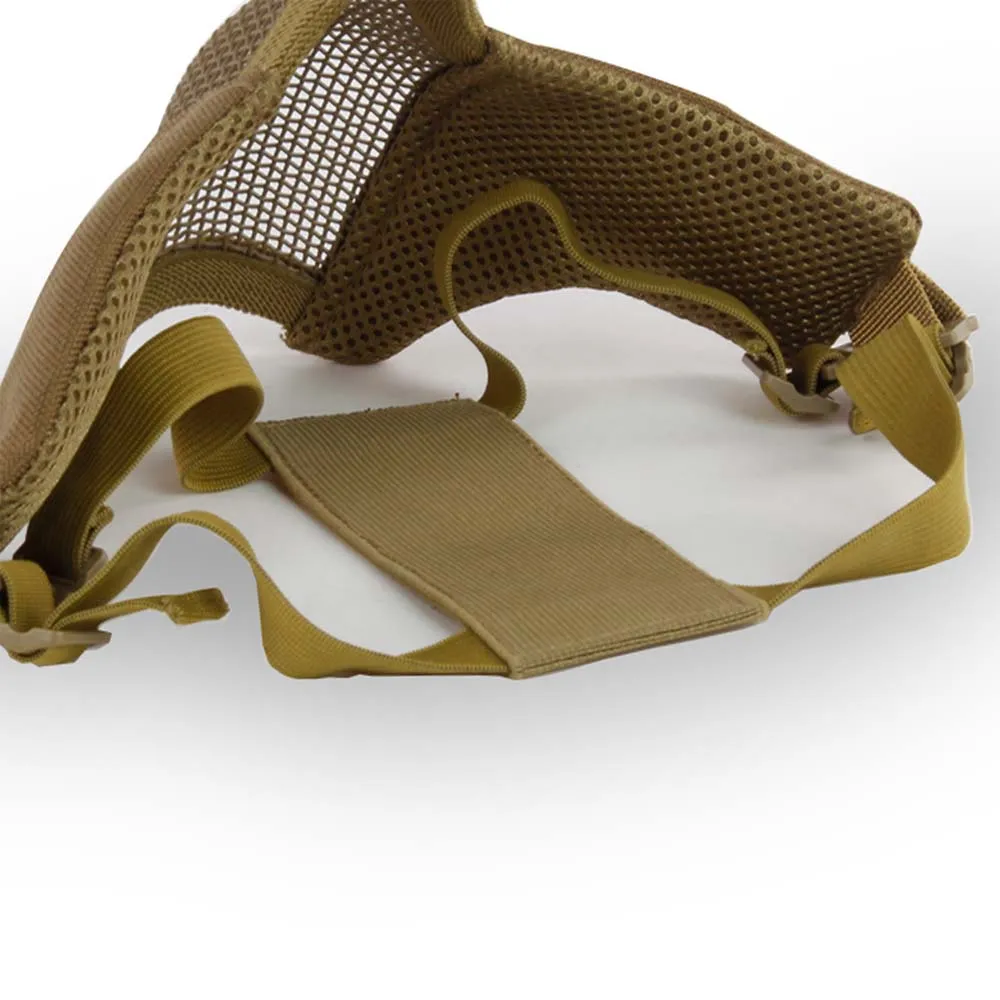 Маска на нижнюю часть лица WOSPORT Steel Mesh Mask, ткань/сетка (Тан)