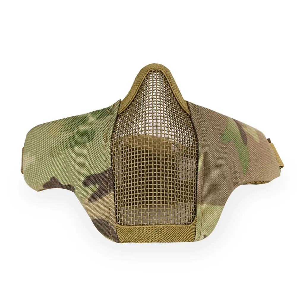 Маска на нижнюю часть лица WOSPORT Steel Mesh Mask, ткань/сетка (Multicam)