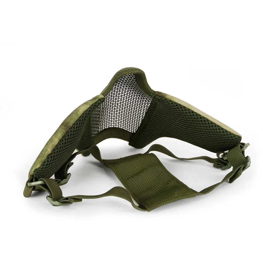 Маска на нижнюю часть лица WOSPORT Steel Mesh Mask, ткань/сетка (Мох)