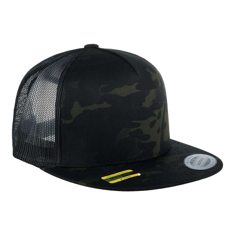 Бейсболка FLEXFIT с прямым козырьком, сетка, MULTICAM Black / 6006MC